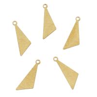 Colgantes de la joyería de cobre amarillo, metal, Triángulo, color original, 5x15x0.5mm, Vendido por UD