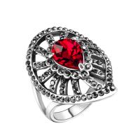 Rhinestone Zinc Alloy Finger Ring, with Glass Gemstone, plated, fashion jewelry & Unisex & with rhinestone US Ring 