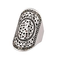 Rhinestone Zinc Alloy Finger Ring, plated, fashion jewelry & Unisex & with rhinestone 32mm, US Ring 