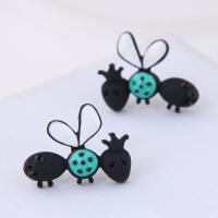 Enamel Zinc Alloy Stud Earring, stainless steel post pin, plated, for woman 20*15mm 