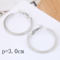 Zinc Alloy Hoop Earring, plated, for woman 30mm 