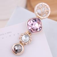 Alligator Hair Clip, Zinc Alloy, with Crystal, for woman 60*17mm 