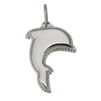 Stainless Steel Animal Pendants, Dolphin, original color Approx 5mm 