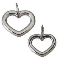 Stainless Steel Heart Pendants original color Approx 5mm 