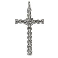 Нержавеющая сталь крест подвески, нержавеющая сталь, Kресты, оригинальный цвет отверстие:Приблизительно 6mm, продается PC