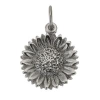Stainless Steel Flower Pendant, Sunflower, original color Approx 5mm 