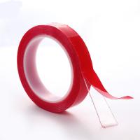 Adhesivo de Doble Cara, Acrílico, transparente & diverso tamaño para la opción, Rojo, 2Bobinas de/Grupo, Vendido por Grupo