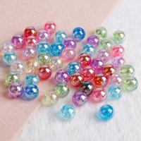 Acryl Schmuck Perlen, rund, AB Farben plattiert, verschiedene Verpackungs Art für Wahl & verschiedene Größen vorhanden, keine, Bohrung:ca. 2mm, verkauft von Tasche[