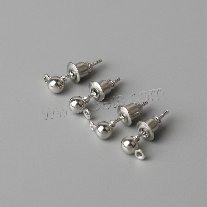 Zinc Alloy Ear Stud Component, plated, different size for choice, more colors for choice, 50Sets/Bag, Sold By Bag