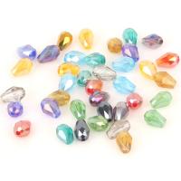 Glass Beads, Teardrop, colorful plated Approx 1mm, Approx 
