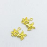 Zinc Alloy Animal Pendants, Bird, gold color plated Approx 1mm 