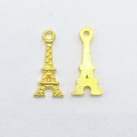 Zinc Alloy Building Pendants, Tower, gold color plated Approx 1mm 