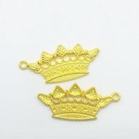 Zinc Alloy Crown Pendants, gold color plated Approx 1mm 