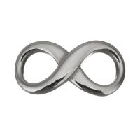 Stainless Steel Charm Connector, Infinity, 1/1 loop, original color Approx 9.5mm 