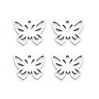 Stainless Steel Animal Pendants, Butterfly, hollow 