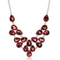 Resin Zinc Alloy Necklace, with Resin, gold color plated, twist oval chain & for woman 50mm Approx 20.4 Inch 