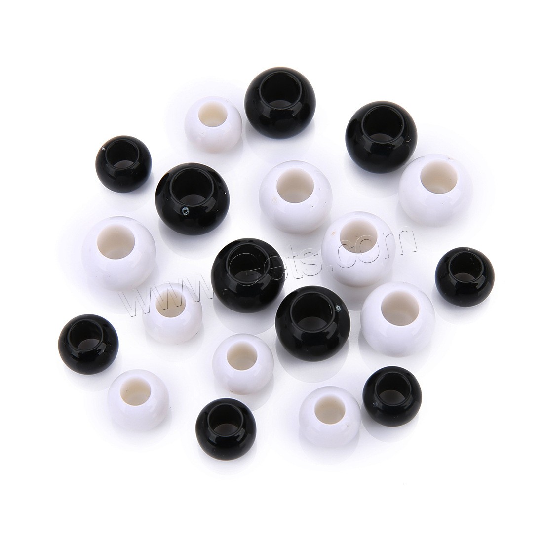 Acrylic Jewelry Beads, Drum, different size for choice & large hole, more colors for choice, Approx 200PCs/Bag, Sold By Bag
