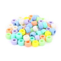 Acrylic Jewelry Beads, Drum, large hole, mixed colors Approx 3.8mm, Approx 