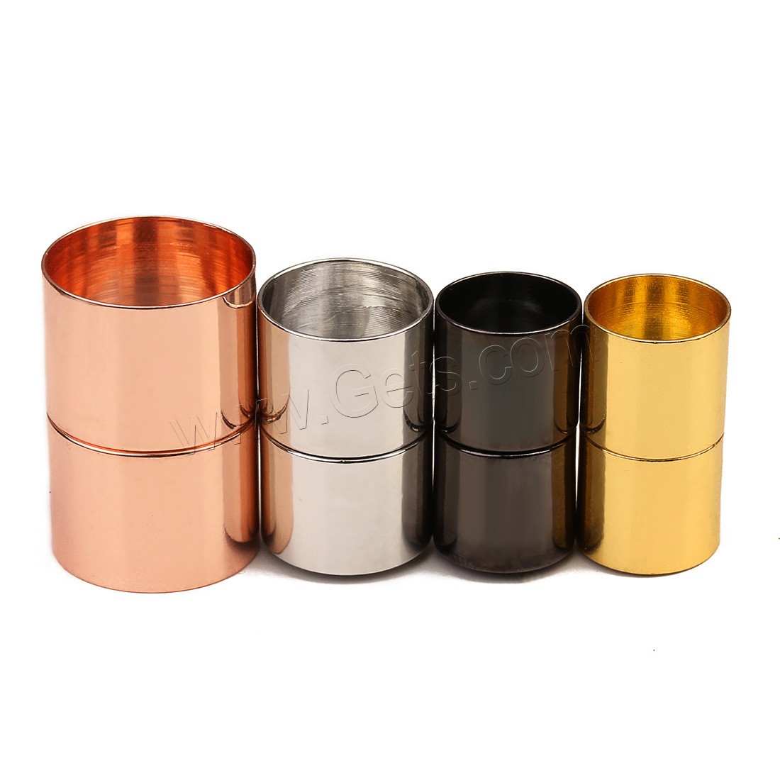 真鍮磁石留め金, 銅, 円柱型, メッキ, 異なるサイズの選択, 無色, 約 5パソコン/バッグ, 売り手 バッグ