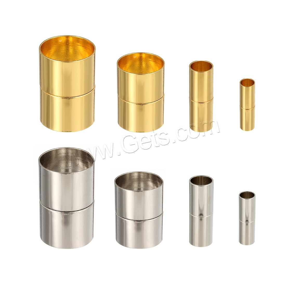 Brass Magnetic Clasp, Column, plated, different size for choice, more colors for choice, Approx 5PCs/Bag, Sold By Bag