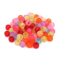 Acryl Schmuck Perlen, Trommel, großes Loch, gemischte Farben, 5.7x8mm, Bohrung:ca. 3.8mm, ca. 200PCs/Tasche, verkauft von Tasche