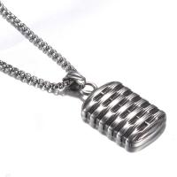 Titanium Steel Necklace, box chain & for man, original color Approx 23.6 Inch 