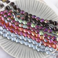 Plaqué Perles de verre, Plat rond, Placage, plus de couleurs à choisir, 14mm Environ 1mm Vendu par brin