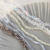 Plaqué Perles de verre, triangle, Placage, plus de couleurs à choisir, 6mm Environ 1mm Vendu par brin