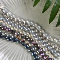 Plaqué Perles de verre, Placage, plus de couleurs à choisir Environ 1mm Vendu par brin