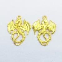 Zinc Alloy Animal Pendants, Dragon, gold color plated Approx 1mm 