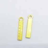 Zinc Alloy Jewelry Pendants, ruler, gold color plated Approx 2mm 