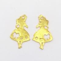 Character Shaped Zinc Alloy Pendants, Girl, gold color plated Approx 1mm 