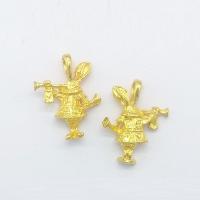 Zinc Alloy Animal Pendants, Rabbit, gold color plated Approx 2mm 