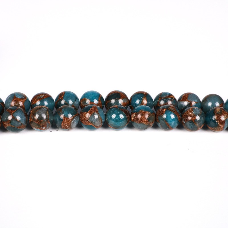 Cloisonne Stone Beads, Round, polished, different size for choice, more colors for choice, Hole:Approx 1mm, Sold By Strand