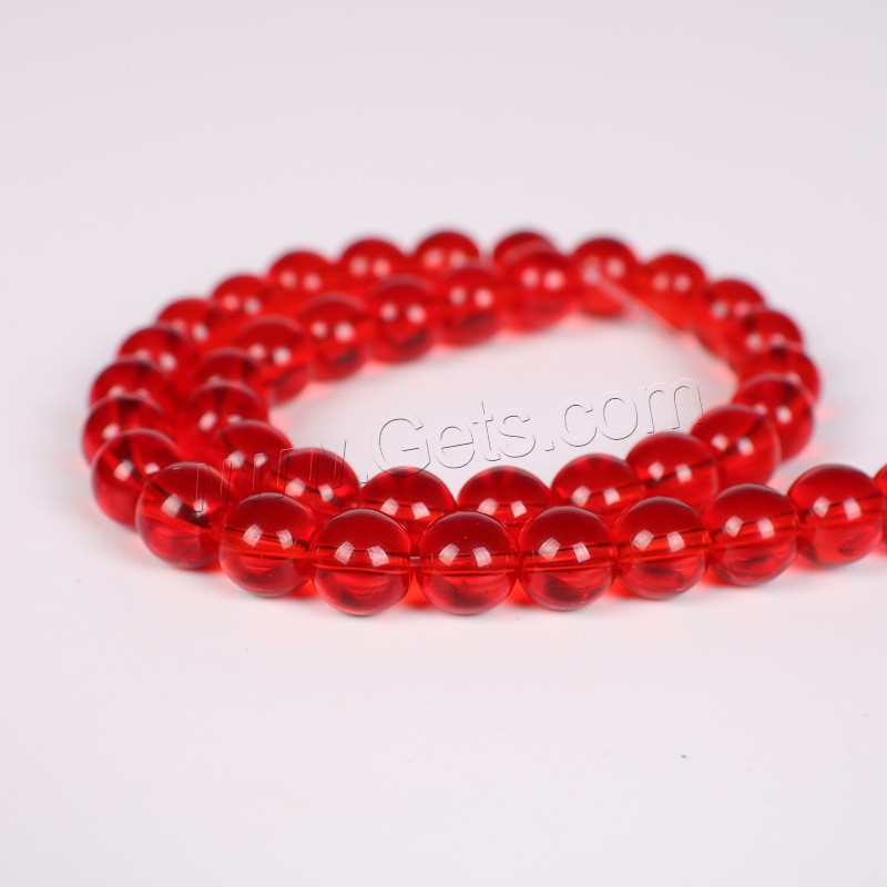 Glass Beads, Round, polished, different size for choice, more colors for choice, Hole:Approx 1mm, Sold By Strand