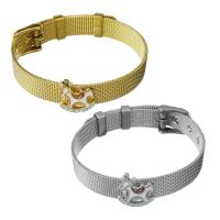 Stainless Steel Chain Bracelets, with Brass, rocking horse, plated, Unisex & mesh chain & enamel 10mm Approx 8.5 Inch 