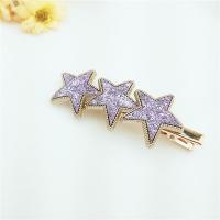 Alligator Hair Clip, Zinc Alloy, Star, plated, fashion jewelry & for woman 