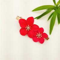 Alligator Hair Clip, Zinc Alloy, Flower, plated, fashion jewelry & for woman 