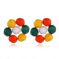 Zinc Alloy Stud Earring, with Acrylic, plated, fashion jewelry & for woman 