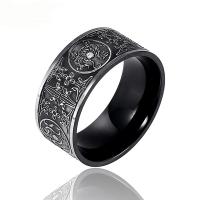 Men Stainless Steel Ring in Bulk, vintage & for man, black 