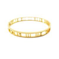 Titanium Steel Bangle, plated, for woman, golden .5 Inch 