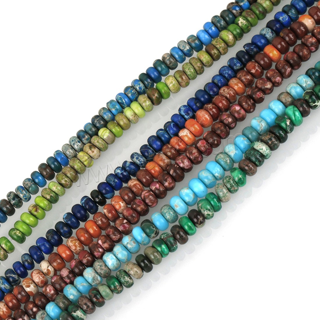 Eindruck Jaspis Perlen, Impression Jaspis, verschiedene Größen vorhanden, keine, 3x6mm, Bohrung:ca. 1mm, Länge:ca. 16 ZollInch, 151PCs/Strang, verkauft von Strang