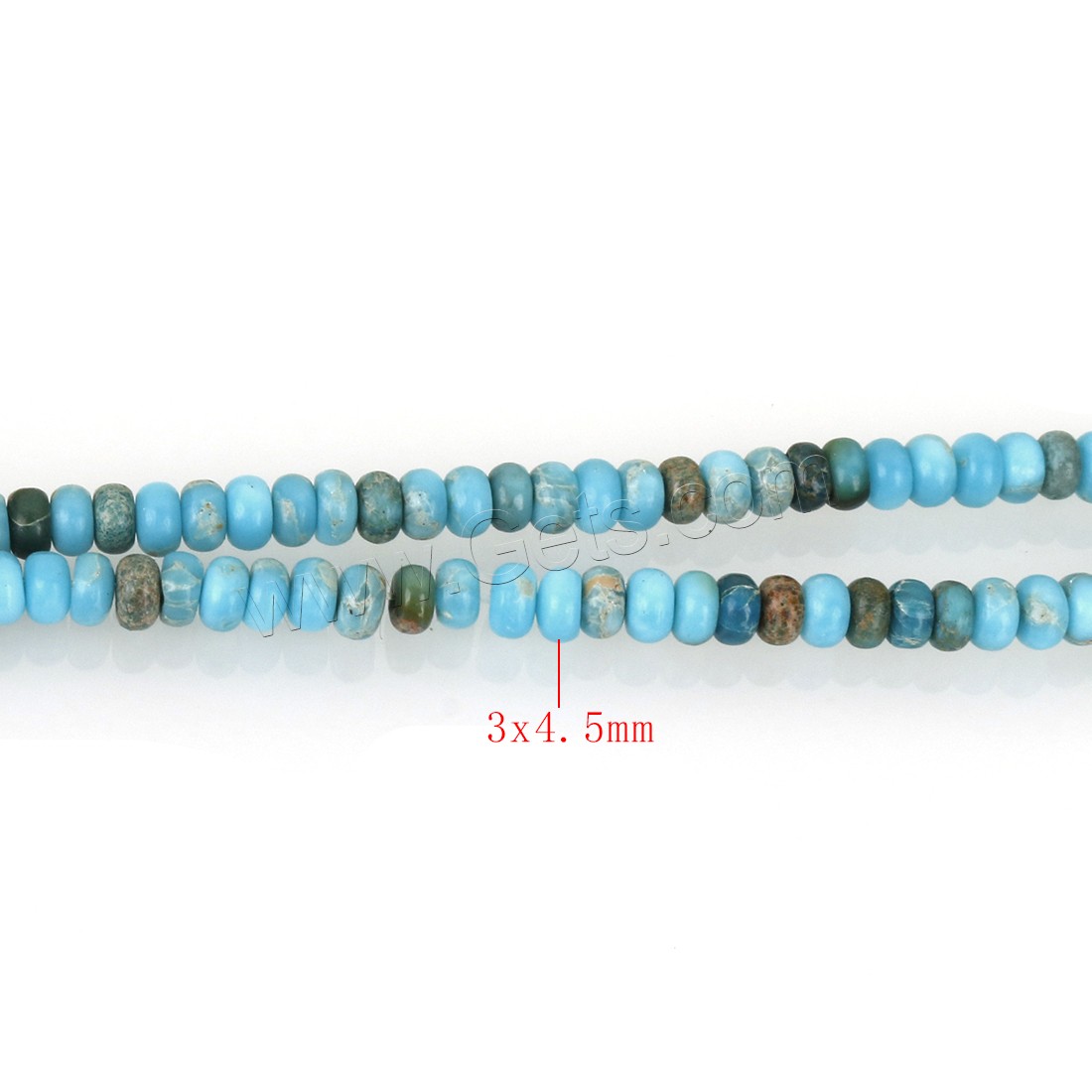 Eindruck Jaspis Perlen, Impression Jaspis, verschiedene Größen vorhanden, keine, 3x6mm, Bohrung:ca. 1mm, Länge:ca. 16 ZollInch, 151PCs/Strang, verkauft von Strang