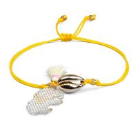 Seedbead Bracelet, with Cotton Cord & Zinc Alloy, adjustable & for woman Approx 6.3-8 Inch 