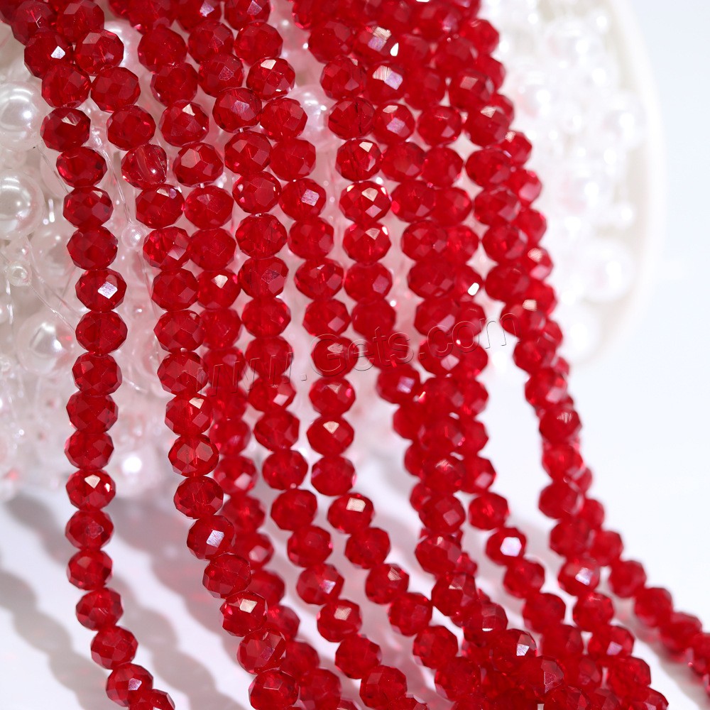 Oval Crystal Beads, different size for choice, more colors for choice, Hole:Approx 1mm, Sold By Strand