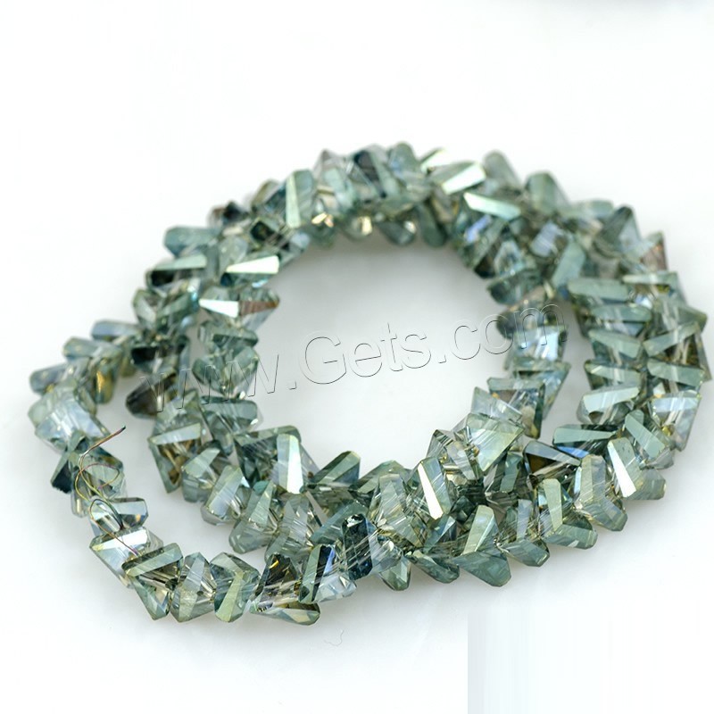 Mode Kristall Perlen, plattiert, verschiedene Größen vorhanden, mehrere Farben vorhanden, Bohrung:ca. 1mm, verkauft von Strang
