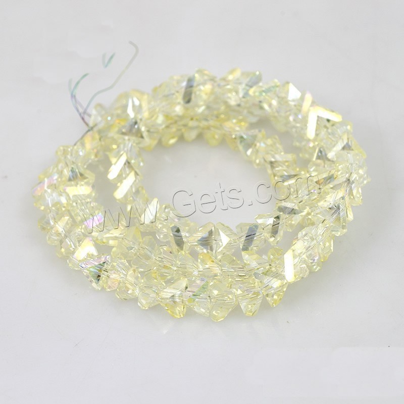 Mode Kristall Perlen, plattiert, verschiedene Größen vorhanden, mehrere Farben vorhanden, Bohrung:ca. 1mm, verkauft von Strang