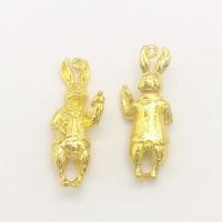 Zinc Alloy Animal Pendants, Rabbit, gold color plated Approx 1mm 