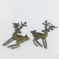 Zinc Alloy Animal Pendants, Deer, antique bronze color plated Approx 1mm 