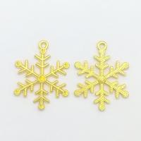 Zinc Alloy Jewelry Pendants, Snowflake, gold color plated Approx 1mm 
